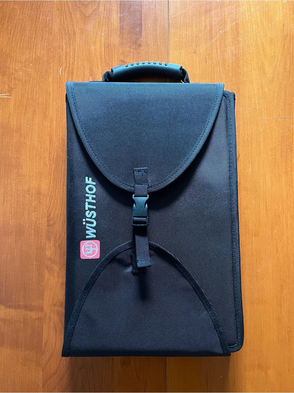 Wusthof Chef Backpack w/ 16 slot Knife Insert, 9” Honing Steel & 8” Chef Knife